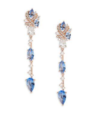 Nadri Crystal Linear Drop Earrings