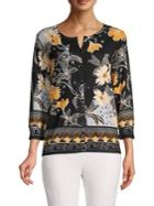 Joseph A Button-front Mixed-print Cardigan
