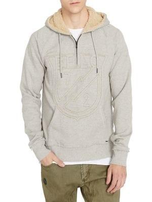 Buffalo David Bitton Fomolton Sherpa-lined Cotton Fleece Hoodie