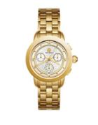 Tory Burch The Tory Classic Goldtone Stainless Steel Bracelet Chronograph Watch