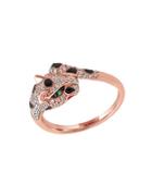 Effy Signature Diamond, Tsavorite And 14k Rose Gold Leopard Ring