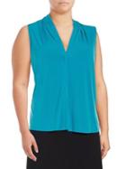 Calvin Klein Plus Sleeveless V-neck Top