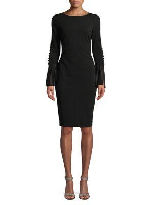 Calvin Klein Ruffle-sleeve Sheath Dress