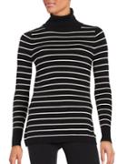 French Connection Striped Turtleneck Pullover