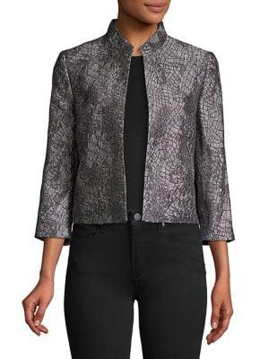 Nipon Boutique Animal-print Long-sleeve Jacket