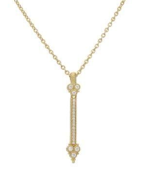 Ripka Juliette Pave Diamond And 14k Yellow Gold Stick Pendant Necklace