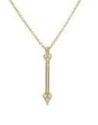 Ripka Juliette Pave Diamond And 14k Yellow Gold Stick Pendant Necklace