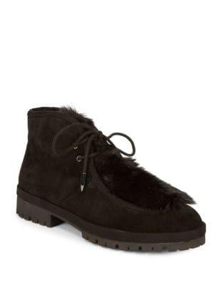 Avec Les Filles Demitoo Faux Fur-trim Microsuede Booties