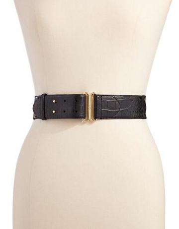 Lauren Ralph Lauren Stretch Leather Crocodile Belt