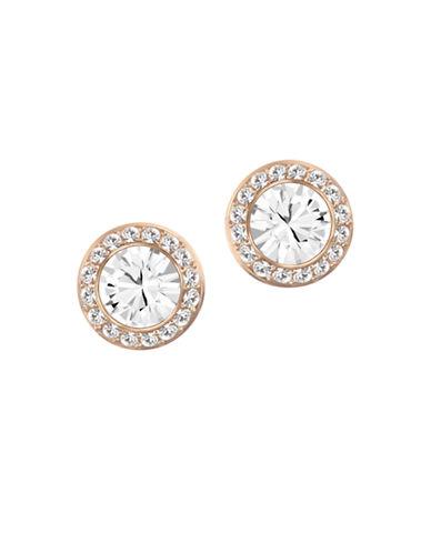 Angelic Swarovski Crystal And Rose Goldtone Stud Earrings