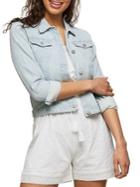 Miss Selfridge Ticking Stripe Cropped Jacket