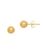 Lord & Taylor Glitter Ball 14k Yellow Gold Stud Earrings