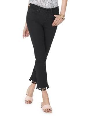 Nydj Petite Sheri Slim Tassel Hem Ankle Jeans