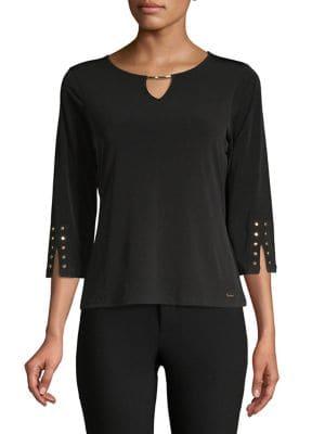 Calvin Klein Petite Classic Studded Top