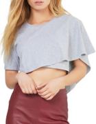 Kendall + Kylie Draped Cropped Tee