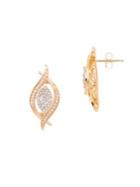 Lord & Taylor 14k Yellow Gold & Diamond Pave Spiral Drop Earrings