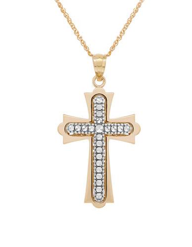 Lord & Taylor 14k Yellow-gold Cross Pendant Necklace