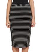 1 State Striped Midi Pencil Skirt