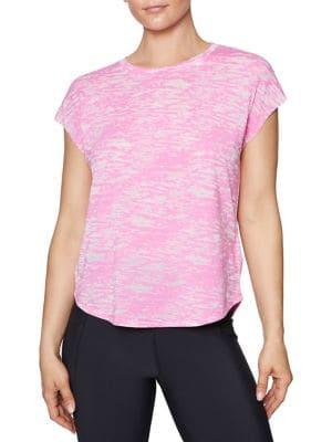 Betsey Johnson V-crop Wedge Burnout Tee