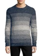 Black Brown Cotton Striped Sweater