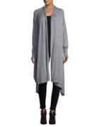 Donna Karan Heathered Open-front Cardigan