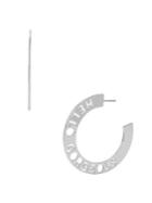 Bcbgeneration Been There Done That Affirmation Cut-out Large Hoop Earrings