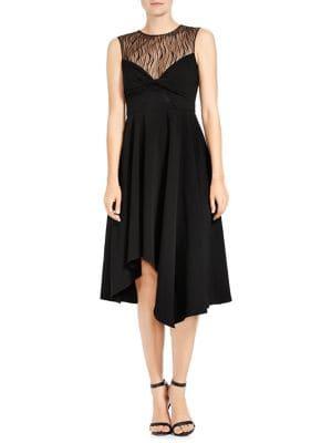 Halston Heritage Sleeveless Knit Midi Dress