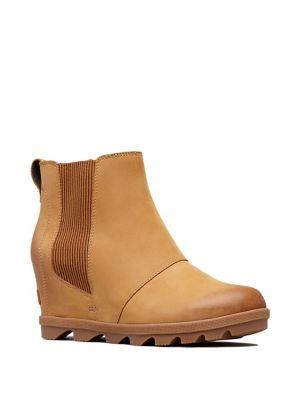 Sorel Joan Ii Leather Wedge Chelsea Boots