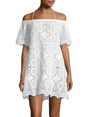 Lisa Maree Speakeasy Off-the-shoulder Lace Cover-up Dress