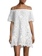 Lisa Maree Speakeasy Off-the-shoulder Lace Cover-up Dress
