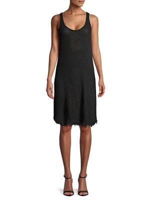 Velvet By Graham & Spencer Fringed Cotton Crochet Dress
