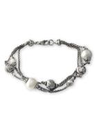 Effy Freshwater Pearl And Sterling Silver Multi-chain Bracelet