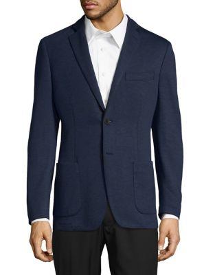 Black Brown Knit Suit Jacket