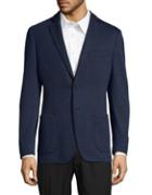 Black Brown Knit Suit Jacket