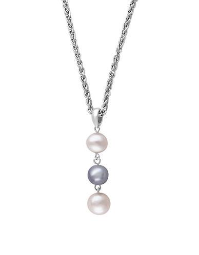 Effy 925 Sterling Silver And Pearl Drop Pendant Necklace, 7.5mm 9.5mm