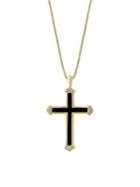 Effy 14k Yellow Gold, Black Onyx And Diamond Pendant Necklace