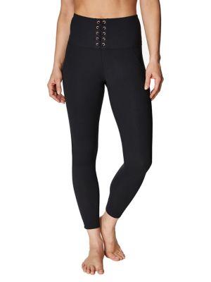 Betsey Johnson High-rise Lace-up Leggings