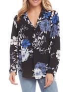 Karen Kane Floral Printed Shirt