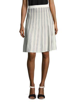 Calvin Klein Stripe Flare Skirt