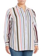 Lord & Taylor Striped Linen Button-down Shirt