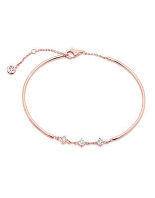 Crislu Ellipse Brilliant Sterling 18k Rose Gold Bracelet