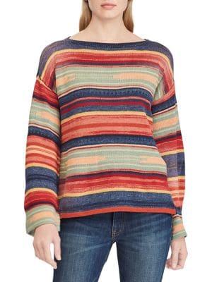 Polo Ralph Lauren Striped Linen-blend Sweater