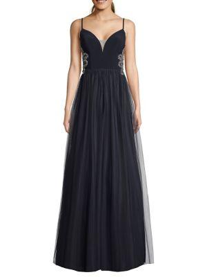 Blondie Nites Metallic Embellished Gown