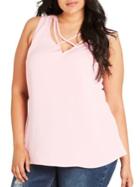 City Chic Solid Sleeveless Top