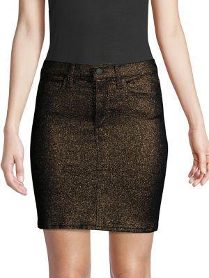 Hudson Jeans Lulu Metallic Mini Skirt