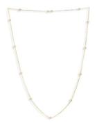 Lord & Taylor Sterling Silver & Crystal Station Chain Necklace