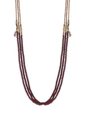 Lonna & Lilly Rose-gold Plated Beaded Layer Necklace