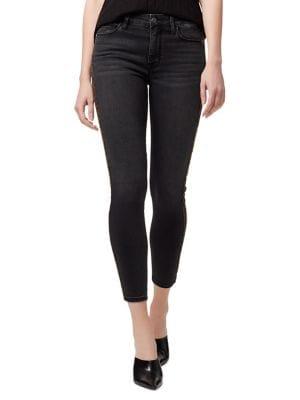 Sanctuary Social Standard Cheetah Side Stripe Skinny Ankle Jeans