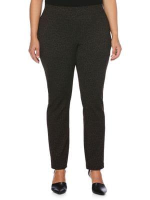 Rafaella Plus Leopard-print Stretch Pants