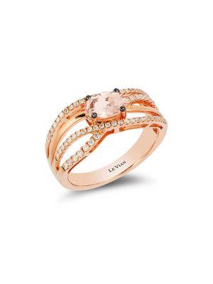 Le Vian Strawberry Gold? & Peach Morganite&trade; Multi-band Ring